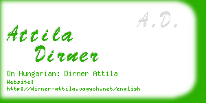 attila dirner business card